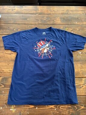 **BUC-EES** Patriotic Graphic Navy T-Shirt w/Uncle Sam 2024 HOME OF THE BEAVER